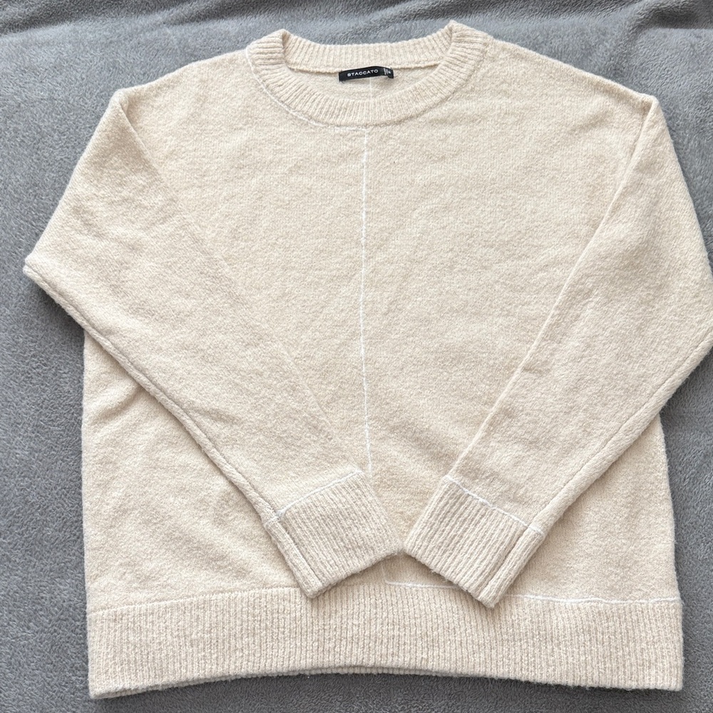 Staccato Cream Crewneck Sweater